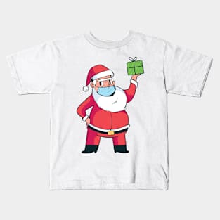 Dabbing Santa Mask Kids T-Shirt